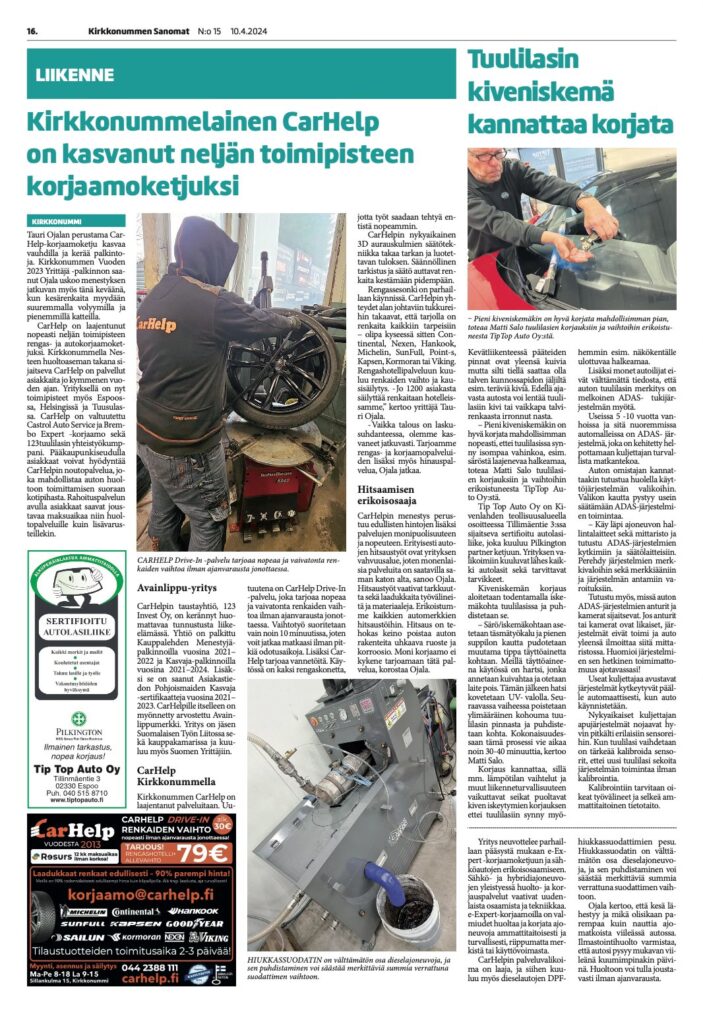 Kirkkonummen Sanomat | CarHelp