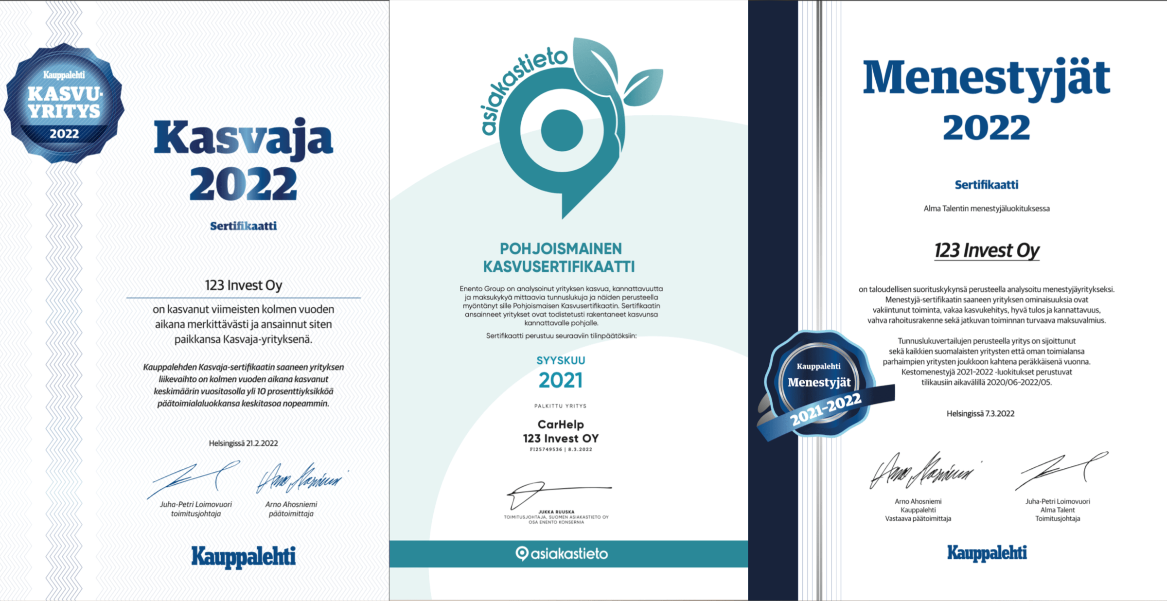 kasvu menestyja 2022 koos