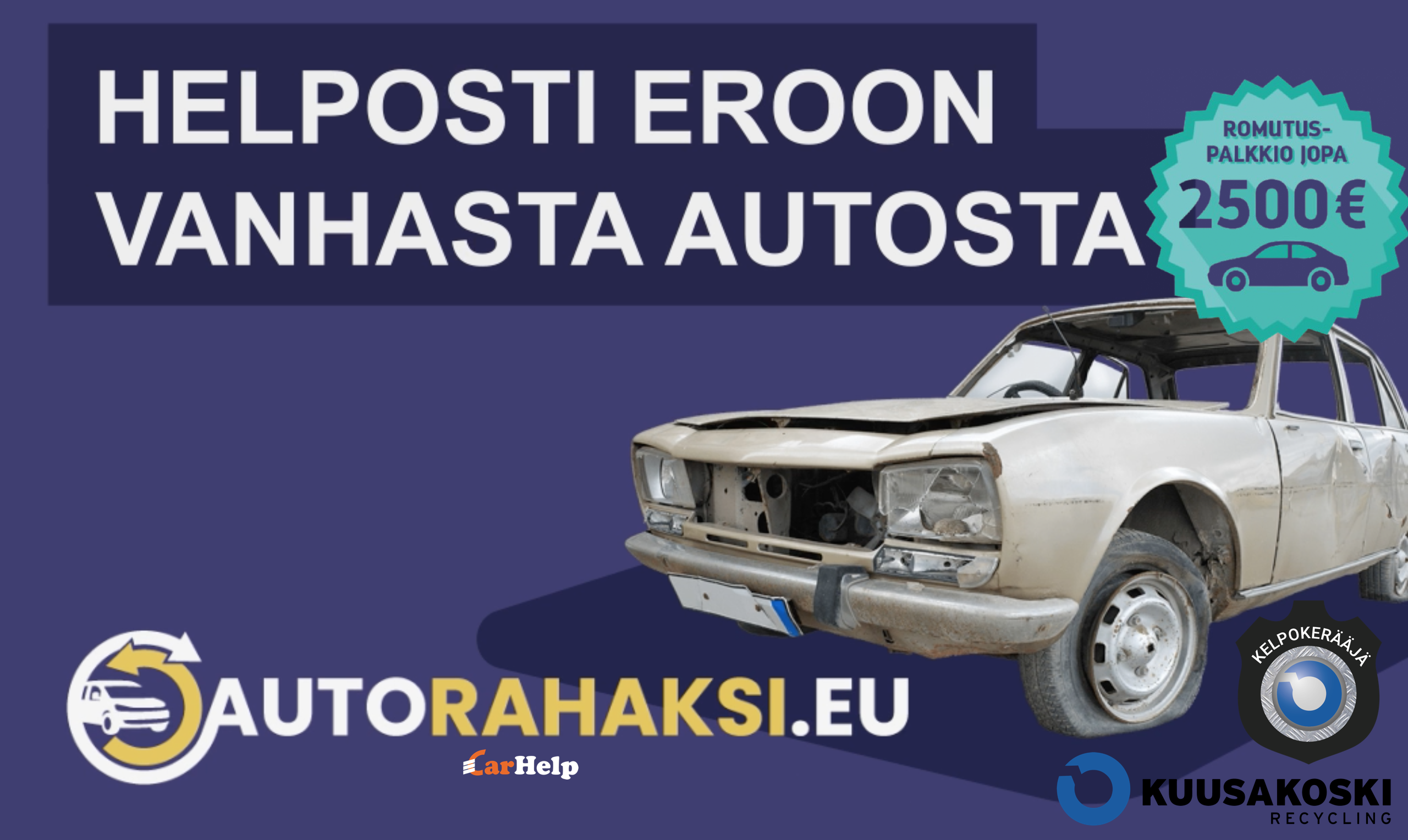 autorahaksi kuusakoski 111A romutuspalkkio